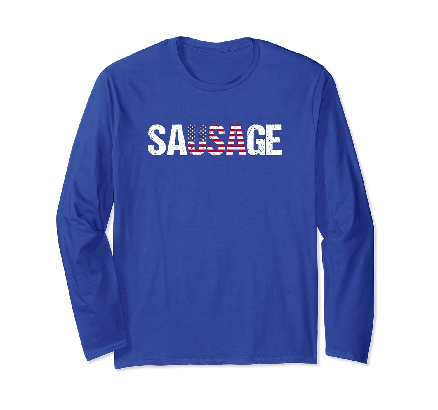 USA Flag American Sausage Hotdog Funny Long Sleeve-anz