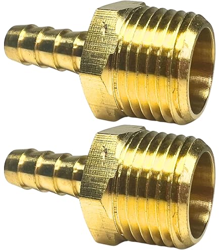 Sashow Raccordo A Barbotto 5/16″ Tubo – 1/2″ Maschio NPT, Acciaio Inox 304, 2 Pezzi, Per Home Brew, Acqua, Aria