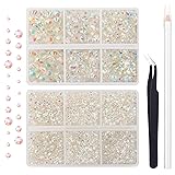 AUREHEN 10000PCs 2-6MM Clear AB Resin Flat Back
