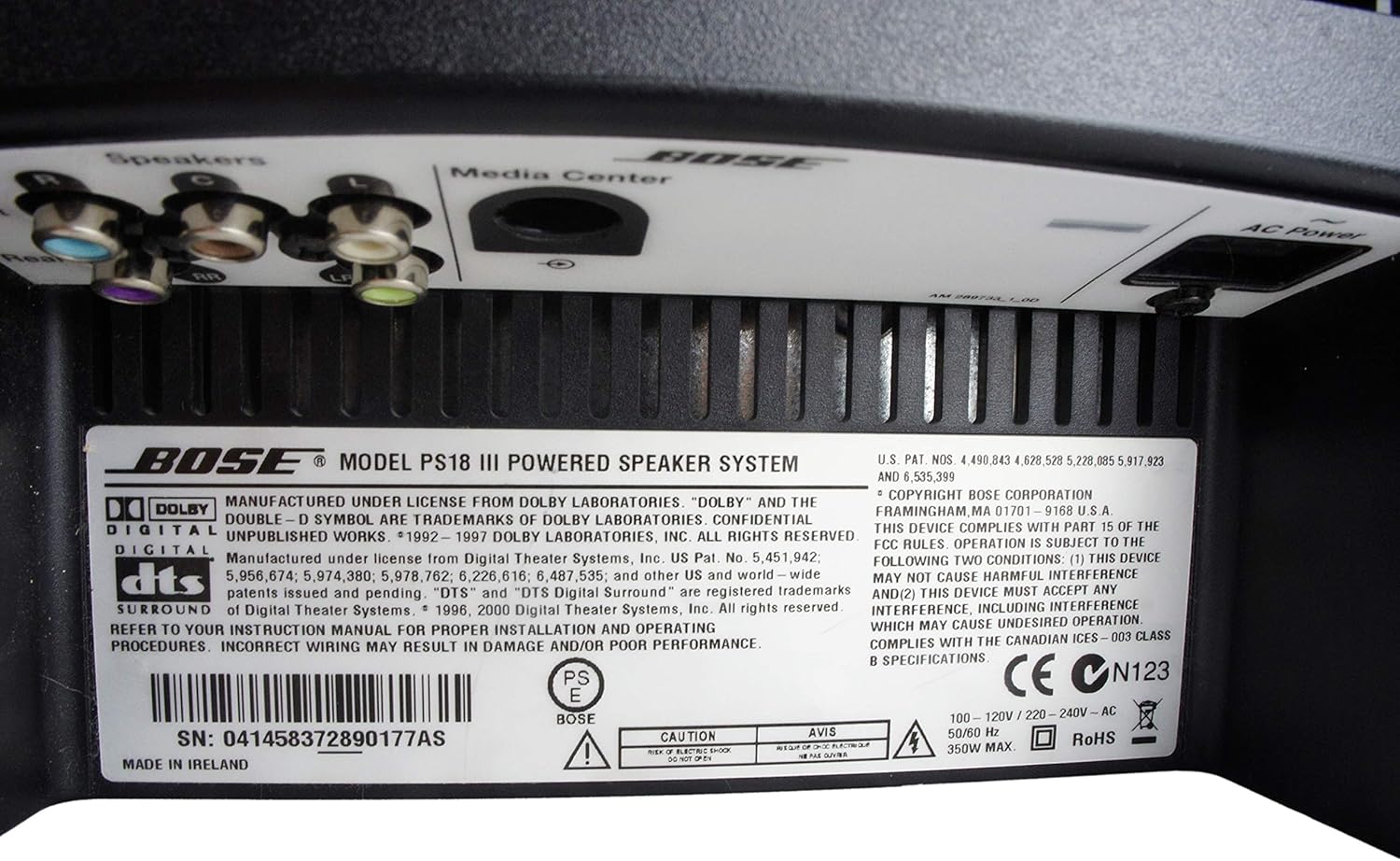 bose model ps18 iii powered speaker system