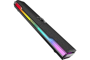 Monster S330 Computer Speakers, HiFi Stereo Sound PC Speakers, Bluetooth 6.0 Computer SoundBar with Dynamic RGB Light, USB/Ty
