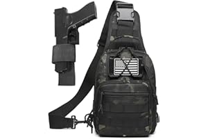 ATBP Small Tactical Sling Bag For Men With Holster Military EDC Shoulder Bag CCW Crossbody Bag 7 Liters