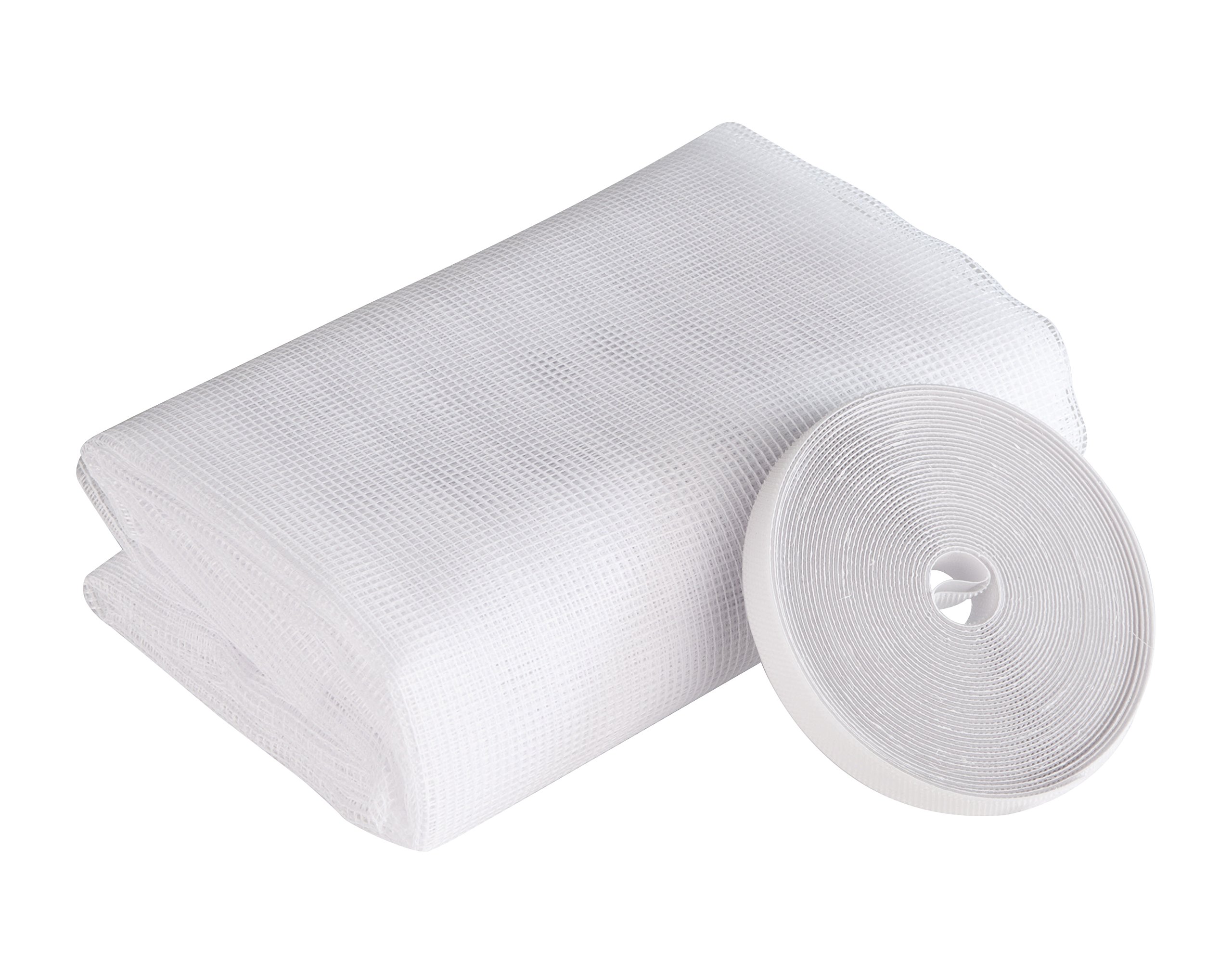 Windhager Mosquito Net in Fiberglass, Mesh Welded, UV Resistant, White, 100 x 100 cm, 03484