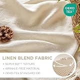 Joydeco Beige Boho Curtains 63 Inch 2 Panels Rod Pocket Light Filtering view 3