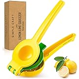 Simple Craft 2-In-1 Lemon Squeezer - Easy To Use Manual Juicer Hand Press - Lemon Juicer & Lime Squeezer Extracts Juices in S