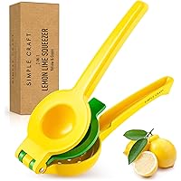 Simple Craft 2-In-1 Lemon Squeezer - Easy To Use Manual Juicer Hand Press - Lemon Juicer & Lime Squeezer Extracts Juices…