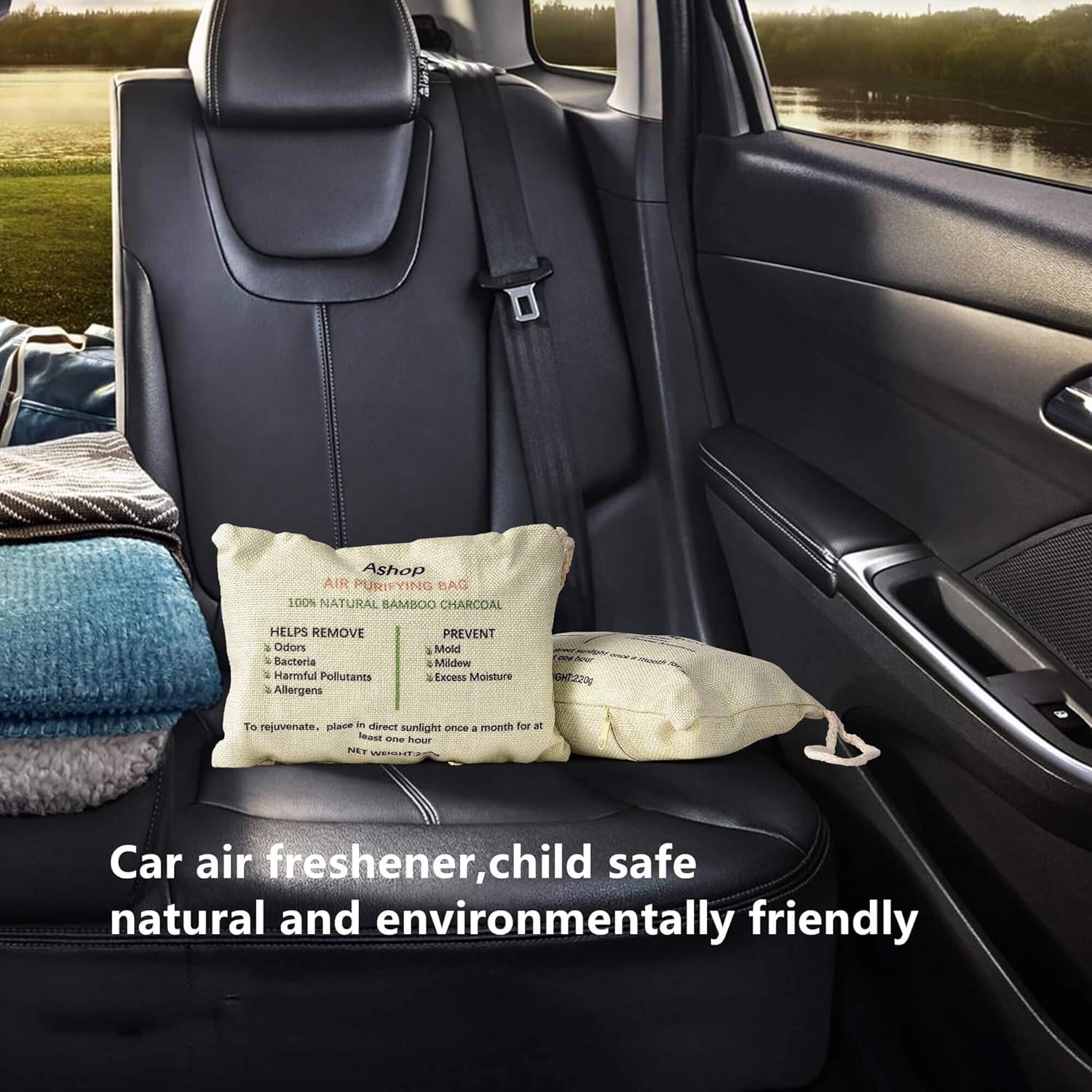 ASHOP Bolsa purificadora de Aire de carbón de bambú Natural ...