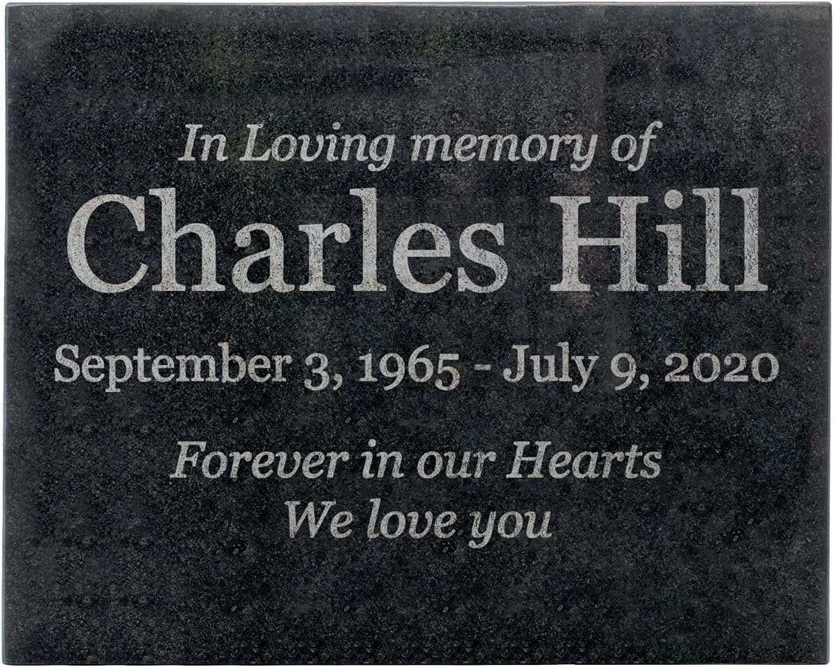 Hardscaping Materials - PlaqueMaker Easy Design - in Loving Memory - Black Granite Memorial or Sympathy Gift. Add Your Personalized Text and Dates. Offered in a Variety of Sizes to Meet Your Needs and Budget (15 x 12 x 0.4)