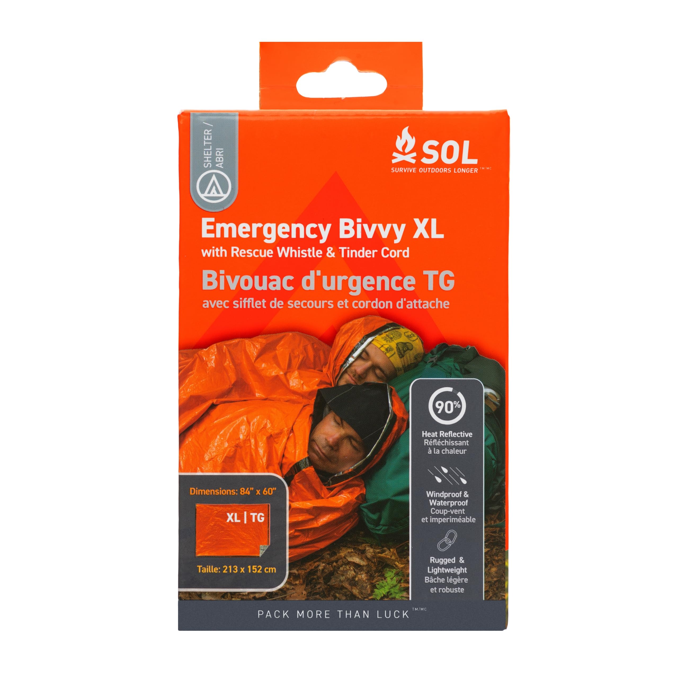 SOL Emergency Bivvy XL with Rescue Whistle