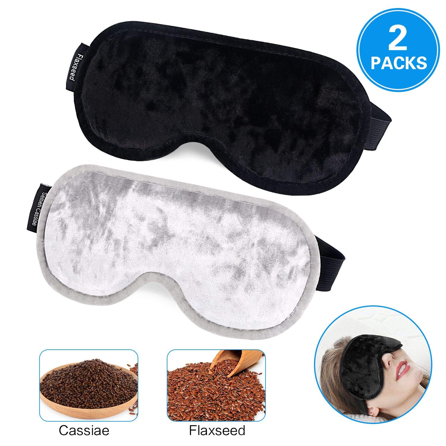 Heated Eye Mask for Dry Eyes, Natural Material Hot Eye Compress Heat Eye Mask for Blepharitis, Dry Eye, Eye Fatigue