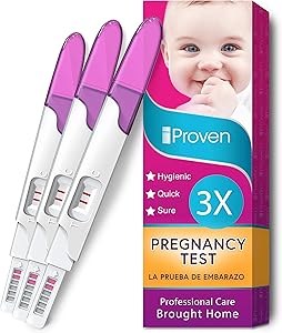 IProven Pregnancy Test Strips - 3 Early Response HCG Sticks - Do It Yourself Home Pregnancy Tests (DIY) - for Trying to Conceive (TTC) - Prueba de embarazo