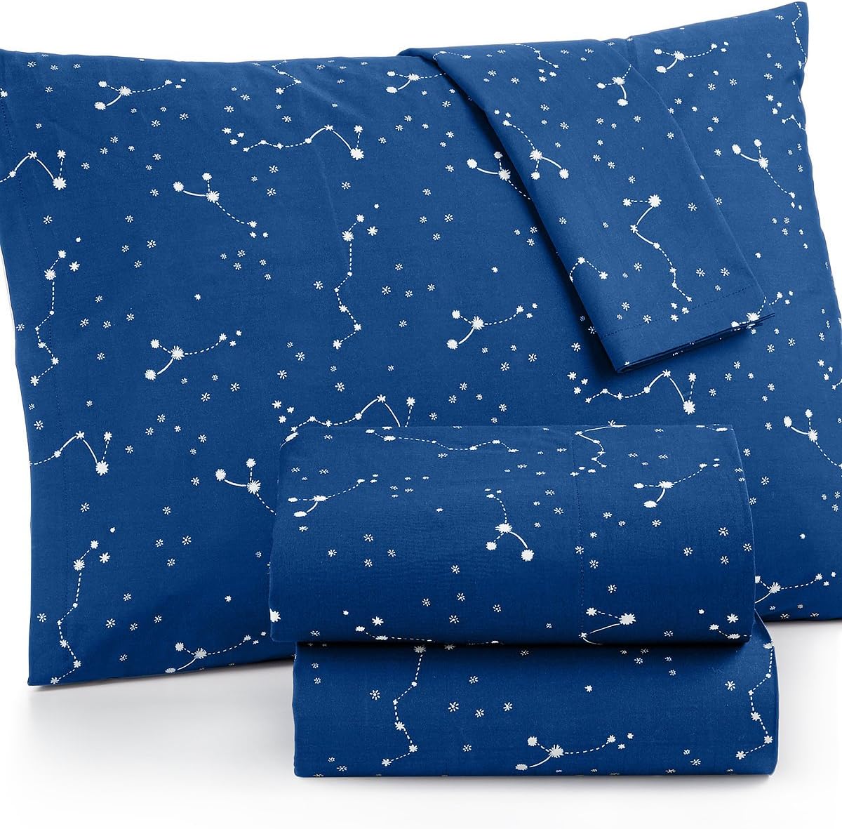 Martha Stewart WHIM Collection 100% Cotton Sheet Set Size Twin Starry Night