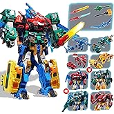QUANTUM HEROES DINOSTER 4-in-1 Robot Mega Metatron 16.1in &ndash; Ages 5+ | 4-in-1 robot: switches between 1 mega robot, 2 medium robots, 4 vehicles, or 4 dinosaurs. 16.1in. No batteries. Ages 5+