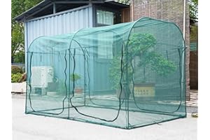 PORAYHUT Poray Large Tunnel 10FTx6FT Plant Netting Cover, 6FT Tall Crop Cage Tomato Netting,Pest Guard Cover for Vegetables &Fruits,Durable Gardening Net for Plant and Animal