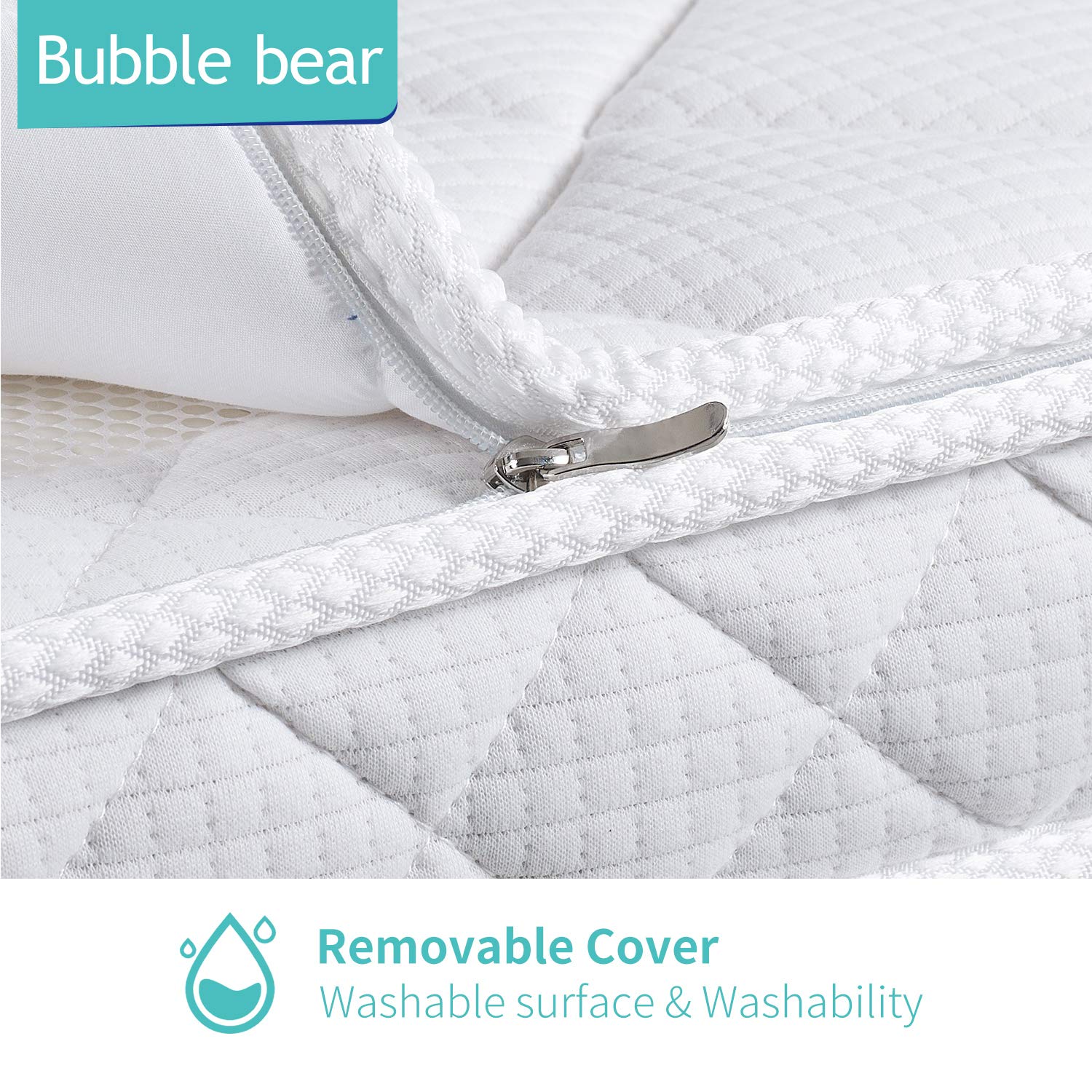 【2020 New Version】 Bubble bear Knitted Premium Foam Crib Mattress and Toddler Mattress with Removable Washable Top Cover| Good Flexibility | Breathable|Feel Soft|Size:52X27.6X4.8(Goat) : Baby