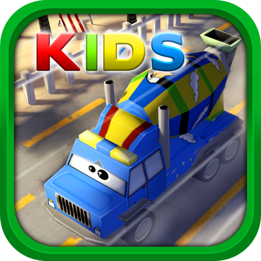Little Mixer Truck in Action Kids 3D Cartoonish Construction Driving