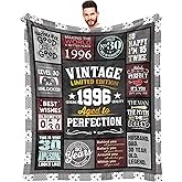 ecarco 30th Birthday Gifts for Him, Men 1996 Birthday Blanket 60" x 50" - 30 Year Old Birthday Gifts for Men - Gift for 30 Year Old Man, Son - Gift for Mens in Their 30s