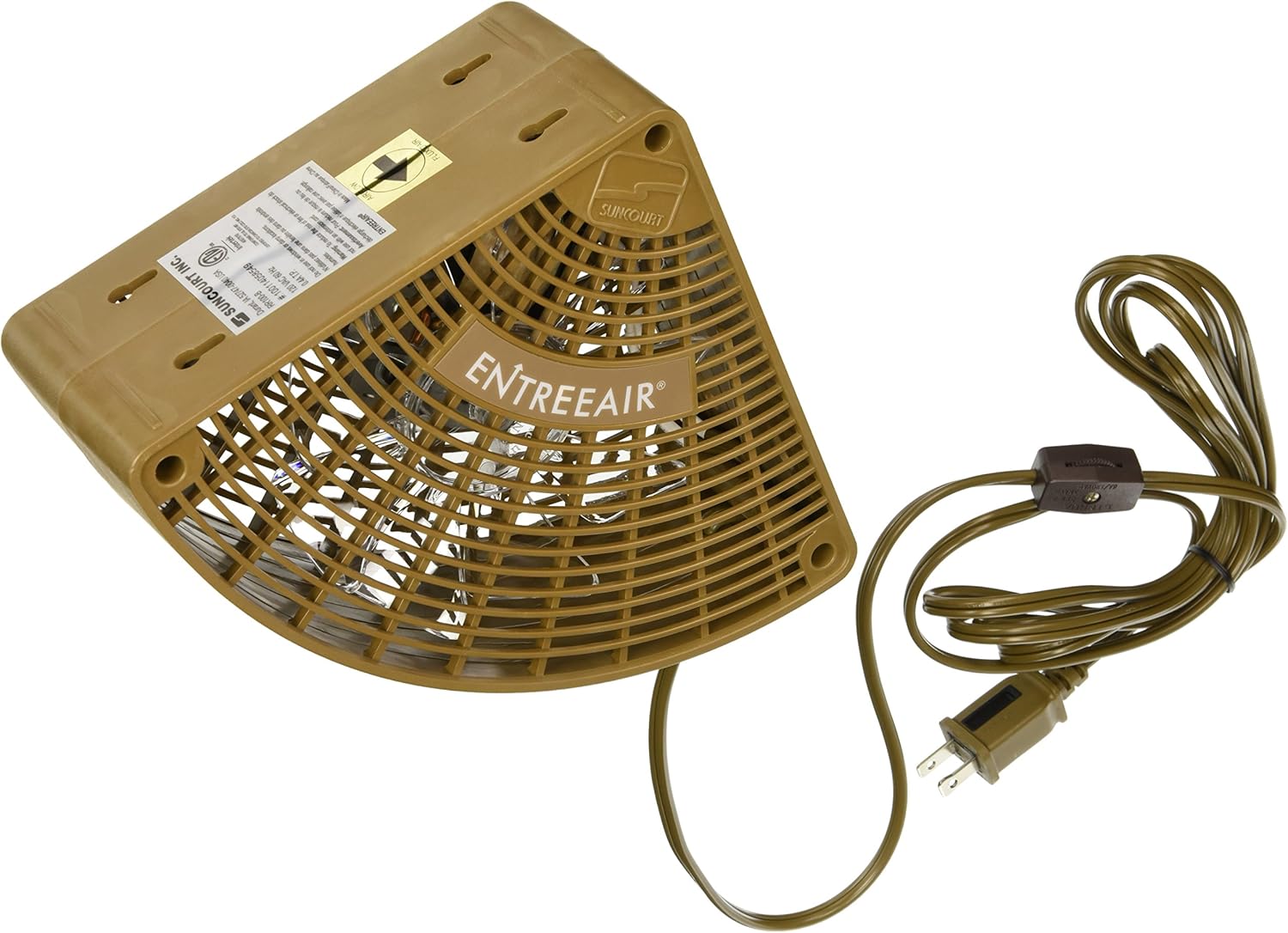 Suncourt 5" Single Speed Door Frame Fan Entree Circulating Cooling Air