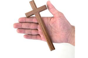 St John the Baptist Orthodox Brotherhood Simple and Solid Wooden Hand Cross – Large Size (Large)