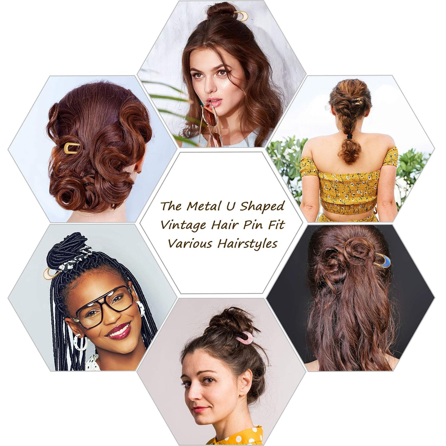 8 Pieces U-Shaped Hairpin with 2 Prongs Vintage Hair Pin Fork Sticks Tortoise Shell U Shape Hair Clips Bun Hair Pins Clips for Women Hair Styling Accessories (Light Purple, Blue Purple Tortoise Shell) : Beauty