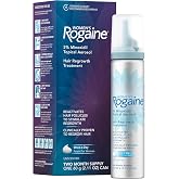 Women's Rogaine 5% Minoxidil Foam, 2-Month Supply, 2.11 oz | Topical Once-A-Day Hair Loss Treatment, Regrow Fuller Thicker Hair, Unscented