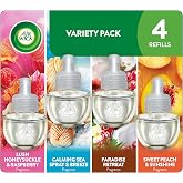Air Wick Plug In Air Freshener Refills, Lush Honeysuckle &amp; Sweet Peach, 4ct | Air Wick plug in air fresheners for home, Calming Sea Spray &amp; Paradise Retreats, 4ct, infused with essential oils