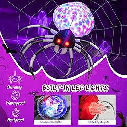 Tangkula Halloween Inflatable Spider with