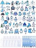Siifert 50 Sets Winter Pins Bulk Gifts Snowflake