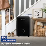 Russell Hobbs 20 L/Day Dehumidifier RHDH2002B Smart Timer 50m2 Black view 3