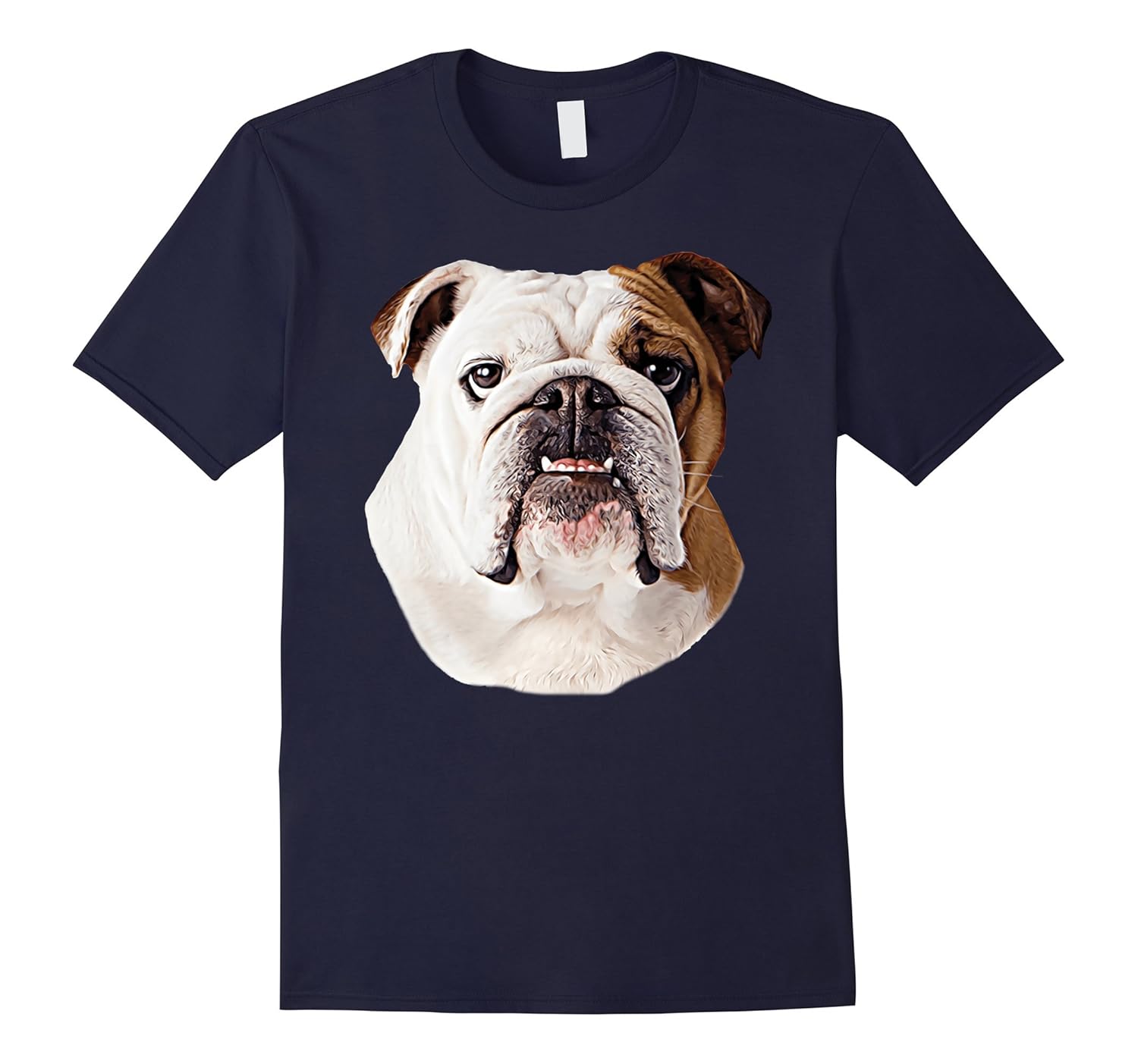 Bulldog Portrait Detailed Big Face Animal Novelty T-Shirt-ANZ