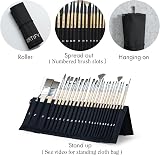 ARTIFY 25 pcs Acrylic Paint Brush Set with Foldable Stand-Up Holder view 2