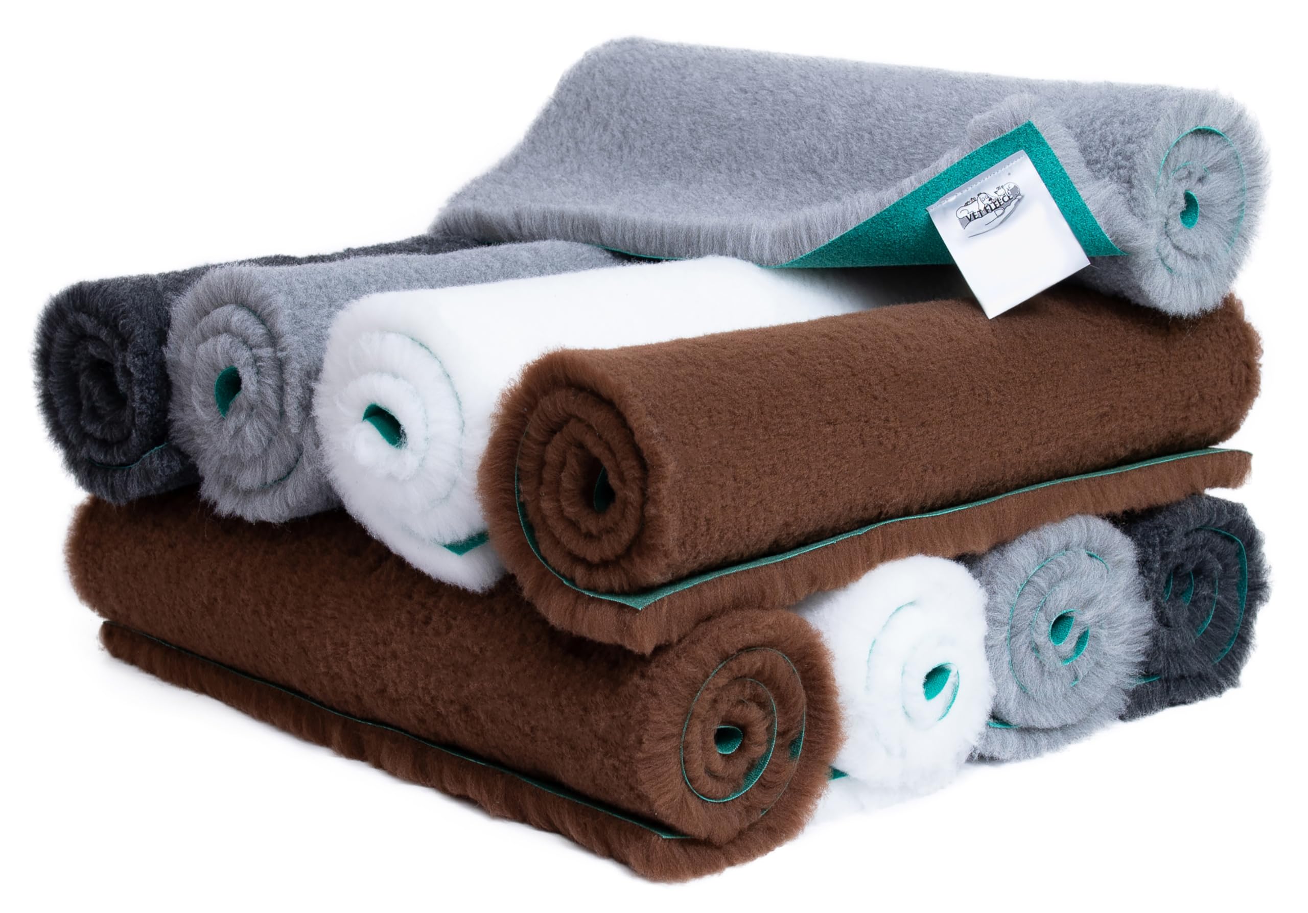 Vet Fleece Bedding | Vet Bed Original Greenback | Puppys and Dogs | Dog Bedding Ideal Whelping | 118" x 30" (3.00m x 0.75m) - White | Durable | Quick Drying | Washable | Whelping Mat | Dog Bed