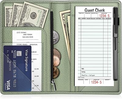 Fintie Server Book Organizer PU Leather Restaurant Guest Check Presenter Card