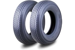 FREE COUNTRY Set 2 Premium Trailer Tires ST205/75R15 205 75 15 8-Ply Load Range D Radial w/Scuff Guard