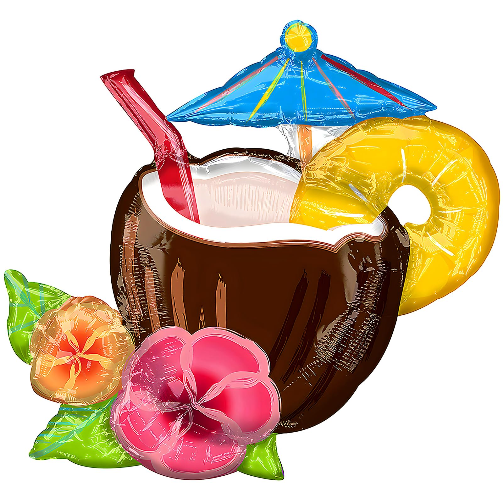 amscan Coconut Pina Colada SuperShape Foil Balloon