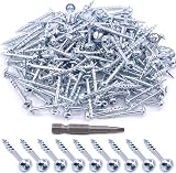 Glarks 160Pcs Pocket Hole Screws #8x1-1/2'' Square Drive Zinc Coarse Thread