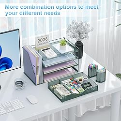 gianotter 4-Tier Desk Organizer with Drawers, File