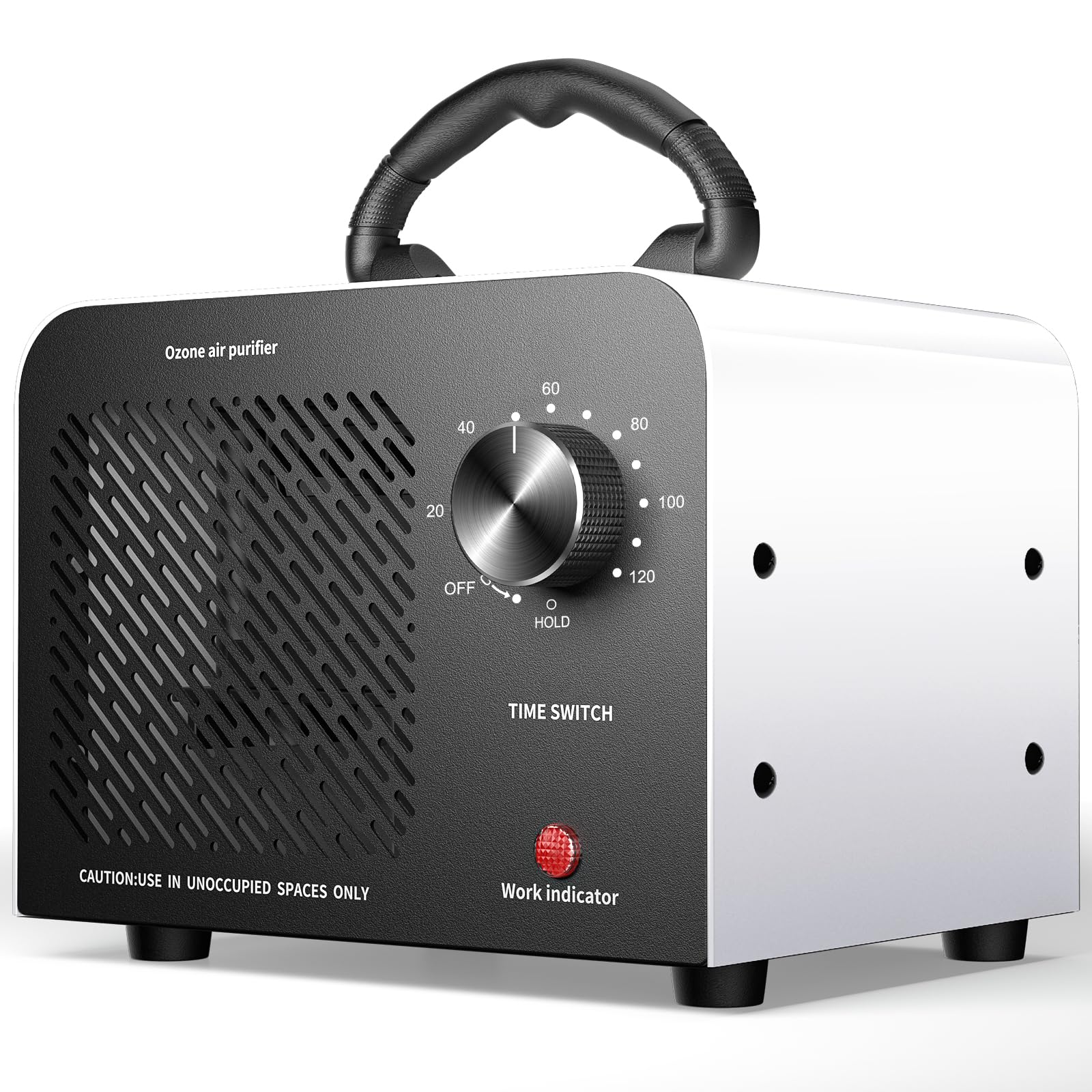 Hadlook Ozone Generator, 48,000mg/h High Capacity O3 Machine for Large Spaces Up to 4,000 Sq Ft, Portable Odor Eliminator for Car, Home, Basement, Smoke, Pets, and Commercial Use, White Image