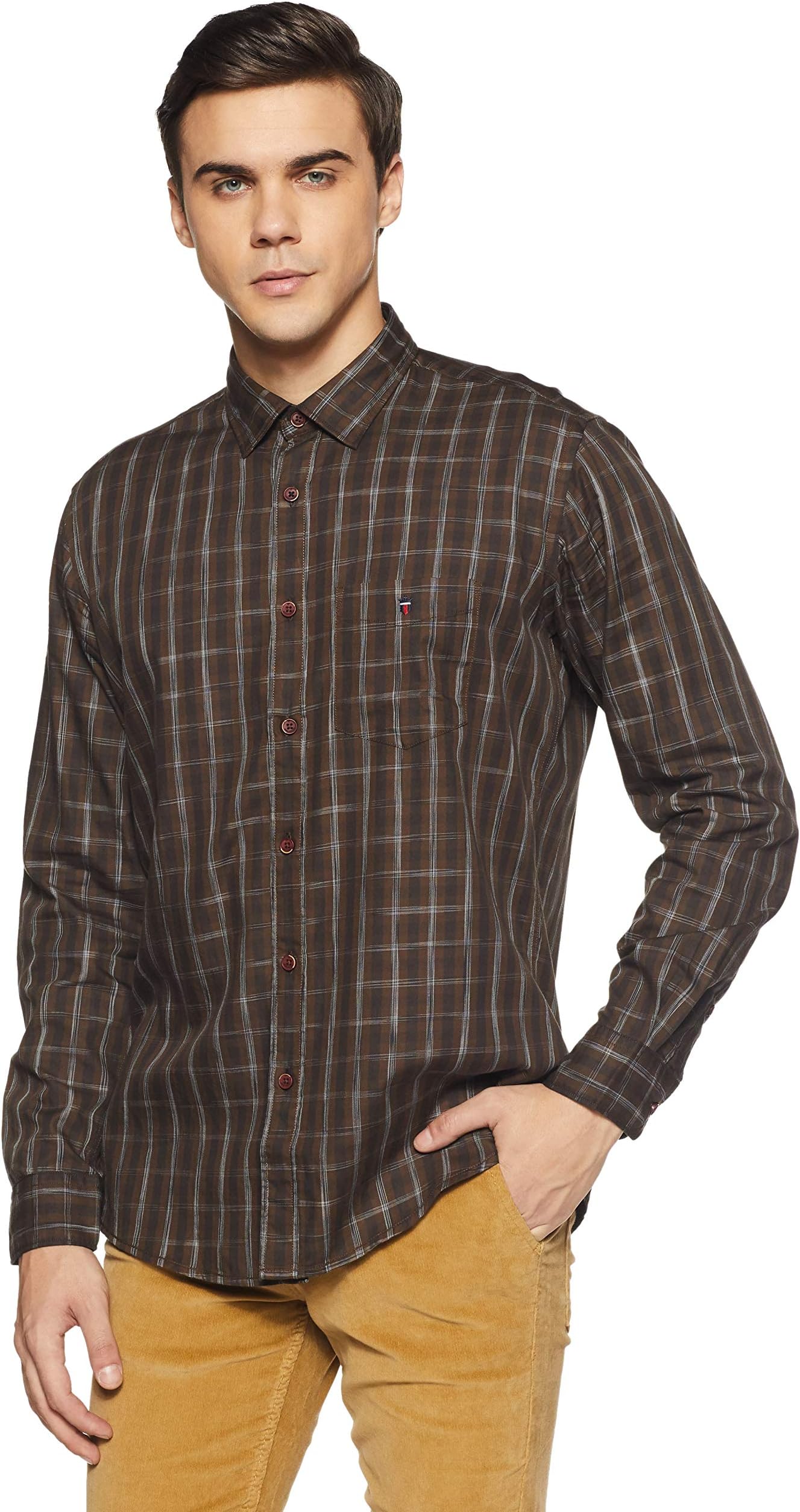 Louis Philippe Sport Men's Geometric Print Slim Fit Casual Shirt