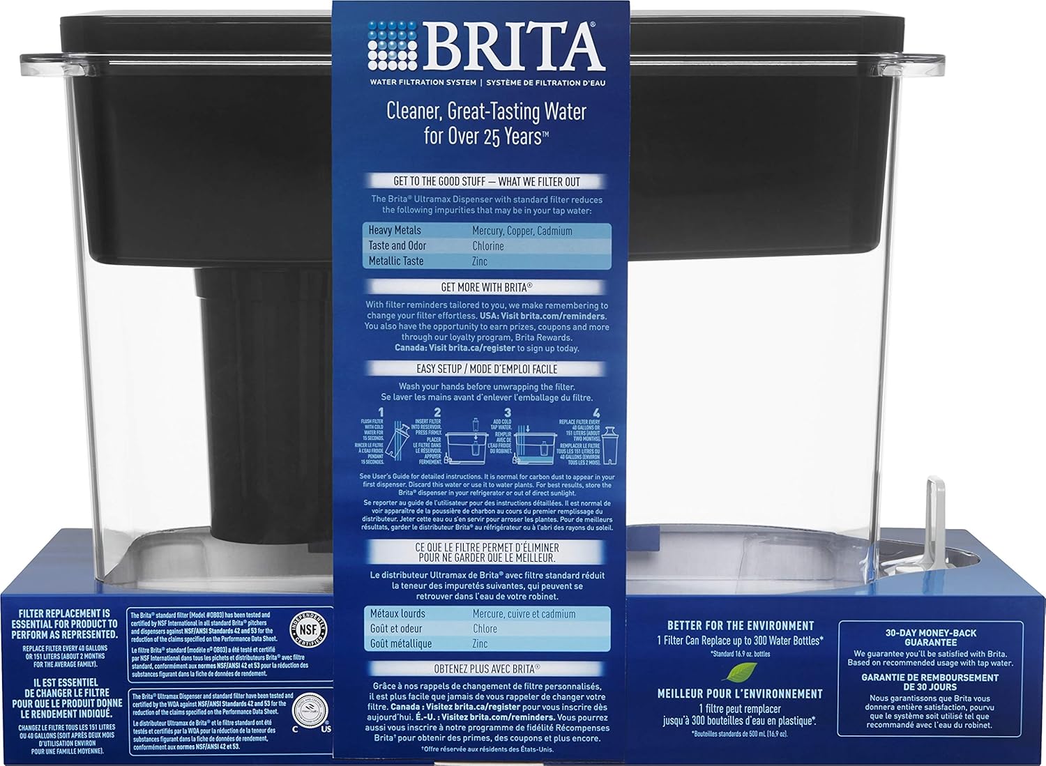 Brita Ultra Max Filtering Dispenser, Extra Large 18 Cup, Black: Kitchen & Dining