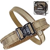 WarBull Tactical Battle Molle Belt, 2'' Quick Release Gun Belt w/Secure Locking, 1.57'' EDC Inner Belt, Duty Combat Belt