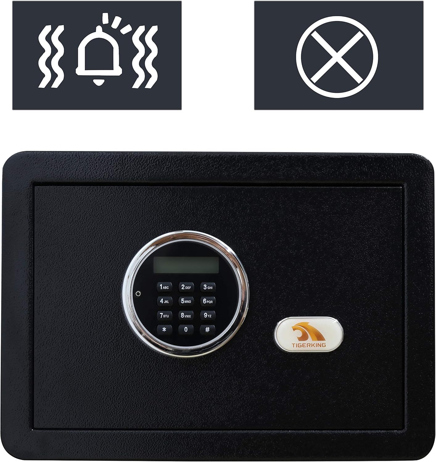 TIGERKING Digital Security Safe Box for Home Black 1-Cubic-Feet - - 