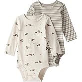 little planet by carter's unisex-baby 2-pack Long Sleeve Bodysuits Made With Organic Cotton