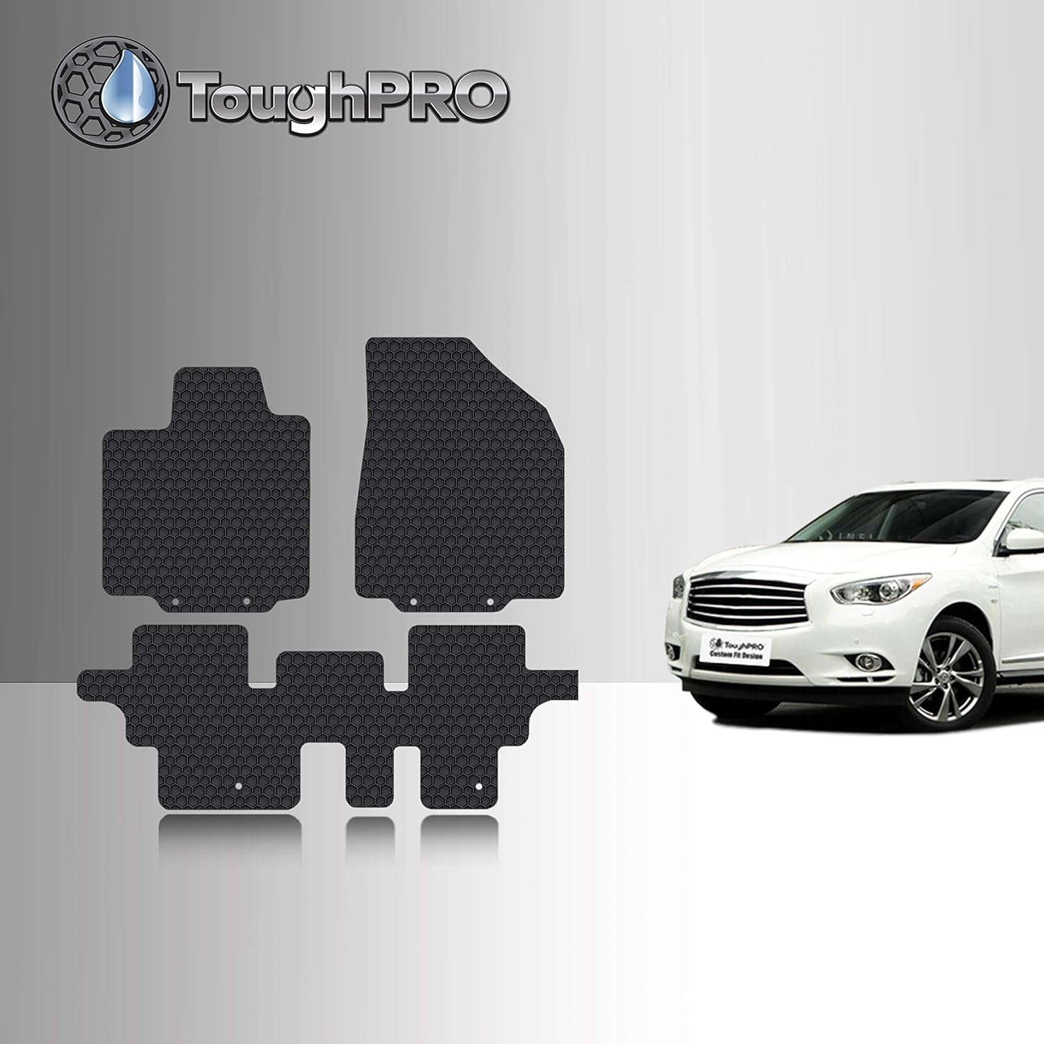 ToughPRO Infiniti QX60 Floor Mats 3pc Set All Weather Heavy Duty