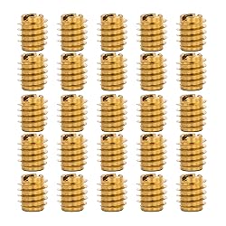 E-Z LOK Knife Threaded Insert for Hard-Wood, Brass