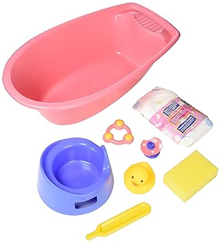 Heless 914 - Puppenbadewanne mit viel Zubehör, ca. 40,5 cm