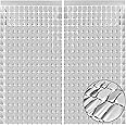 Silver Shimmer Wall Backdrop, Square Backdrop Curtain,2Pcs 3.3x6.6 Feet Silver Streamer Backdrop for Party Decorations
