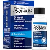 Men's Rogaine Extra Strength 5% Topical Minoxidil Solution, 2 fl oz | Hair Loss &amp; Regrowth Topical Treatment for Men, Unscented, Follicle Booster Liquid, 1-Month Supply