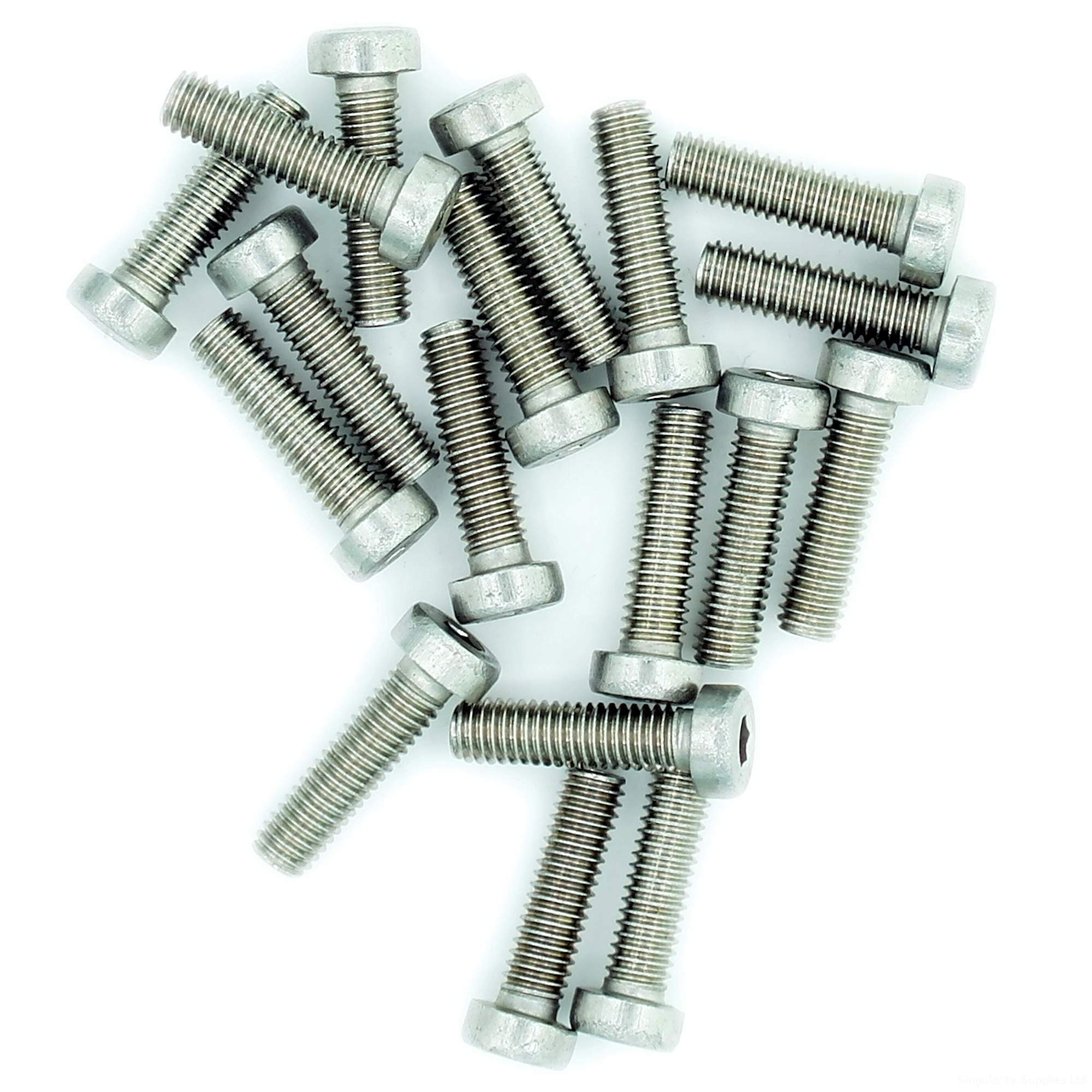 M6 (6mm x 12mm) Hex Socket Cap Screw (Bolt) (Low Head) - Stainless Steel (A2) (Pack of 20)