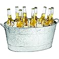 Tablecraft Galvanized Oval Beverage Tub, 5.5 Gallons